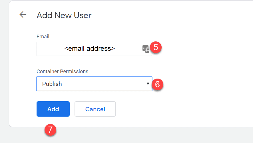 Add New User Address To Google Tag Manager