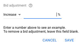 Increase or Decrease Bid in Google Maps Ads